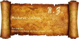 Moduna Zolna névjegykártya